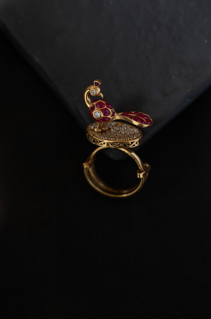 Mayura Polki Ring