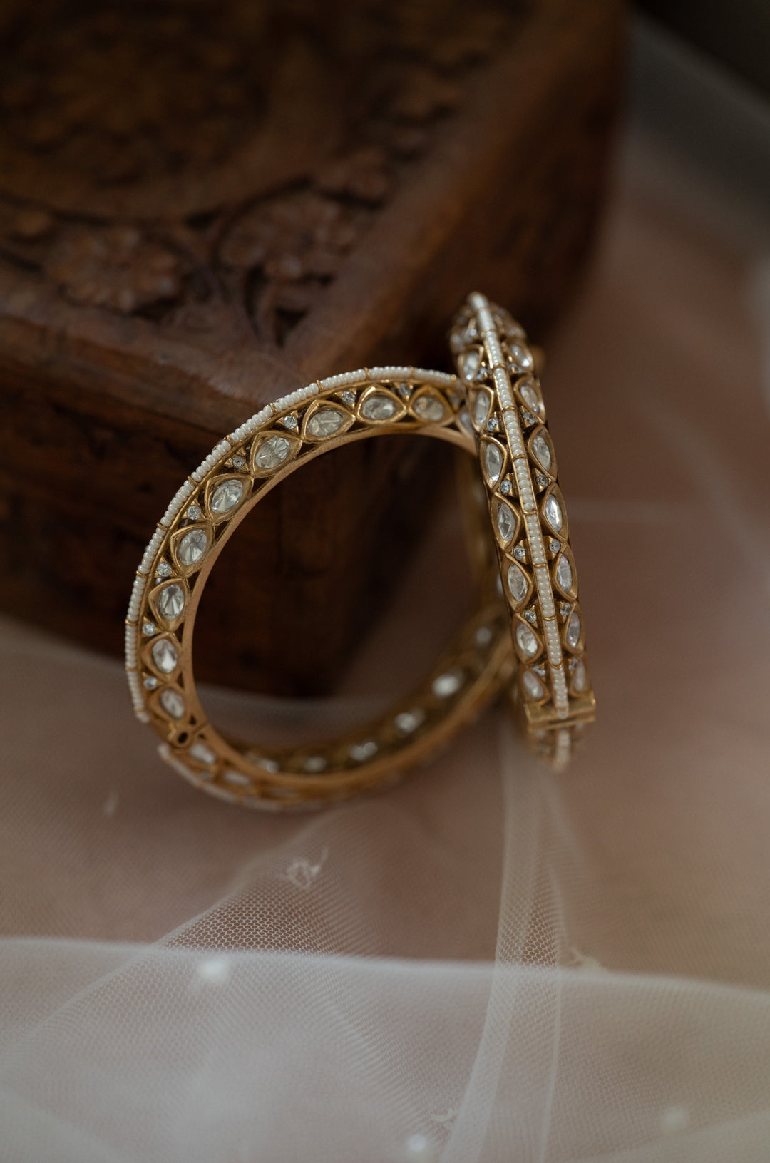 Ruby Polki Bangles - Set of 2