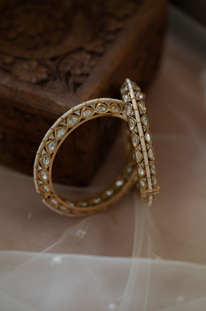 Ruby Polki Bangles - Set of 2