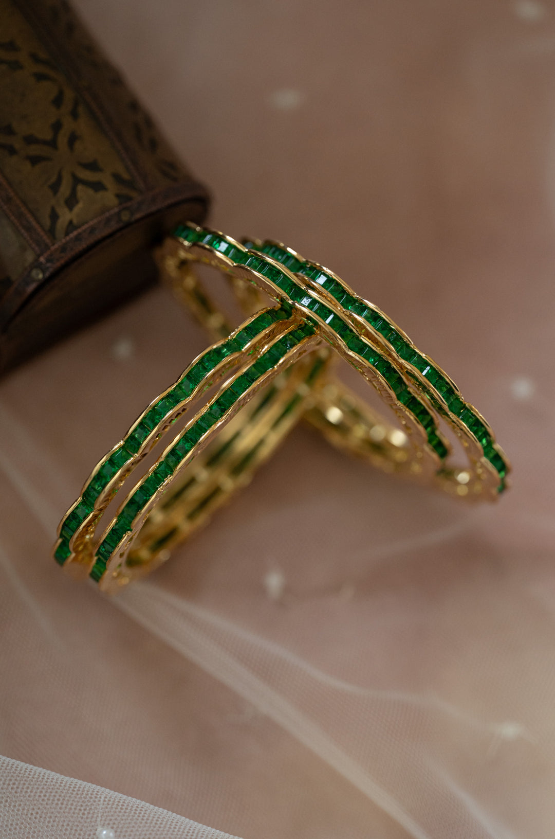 Iravati Green Bangles - Set of 4