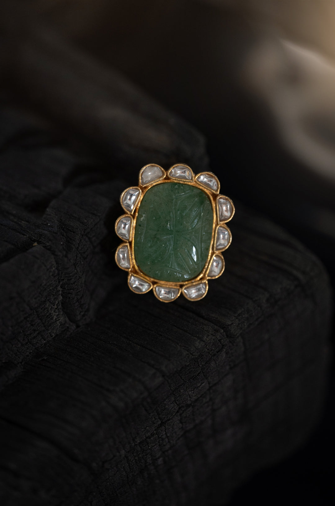 Vibha Mint Polki Ring