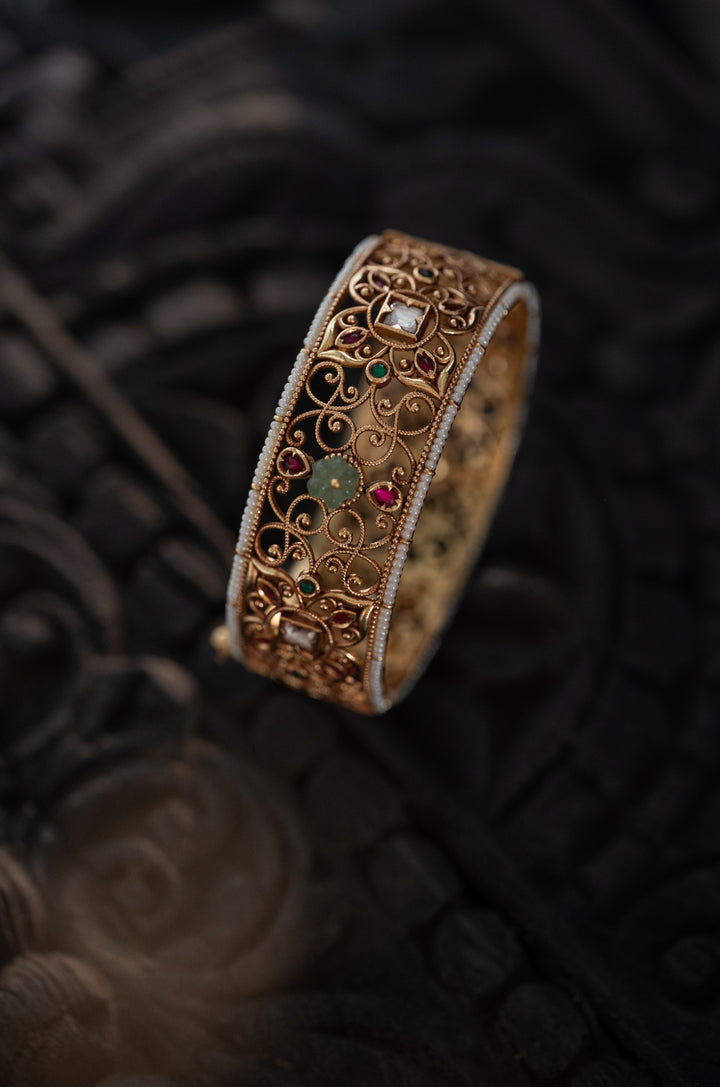 Veena Red Temple Bangle