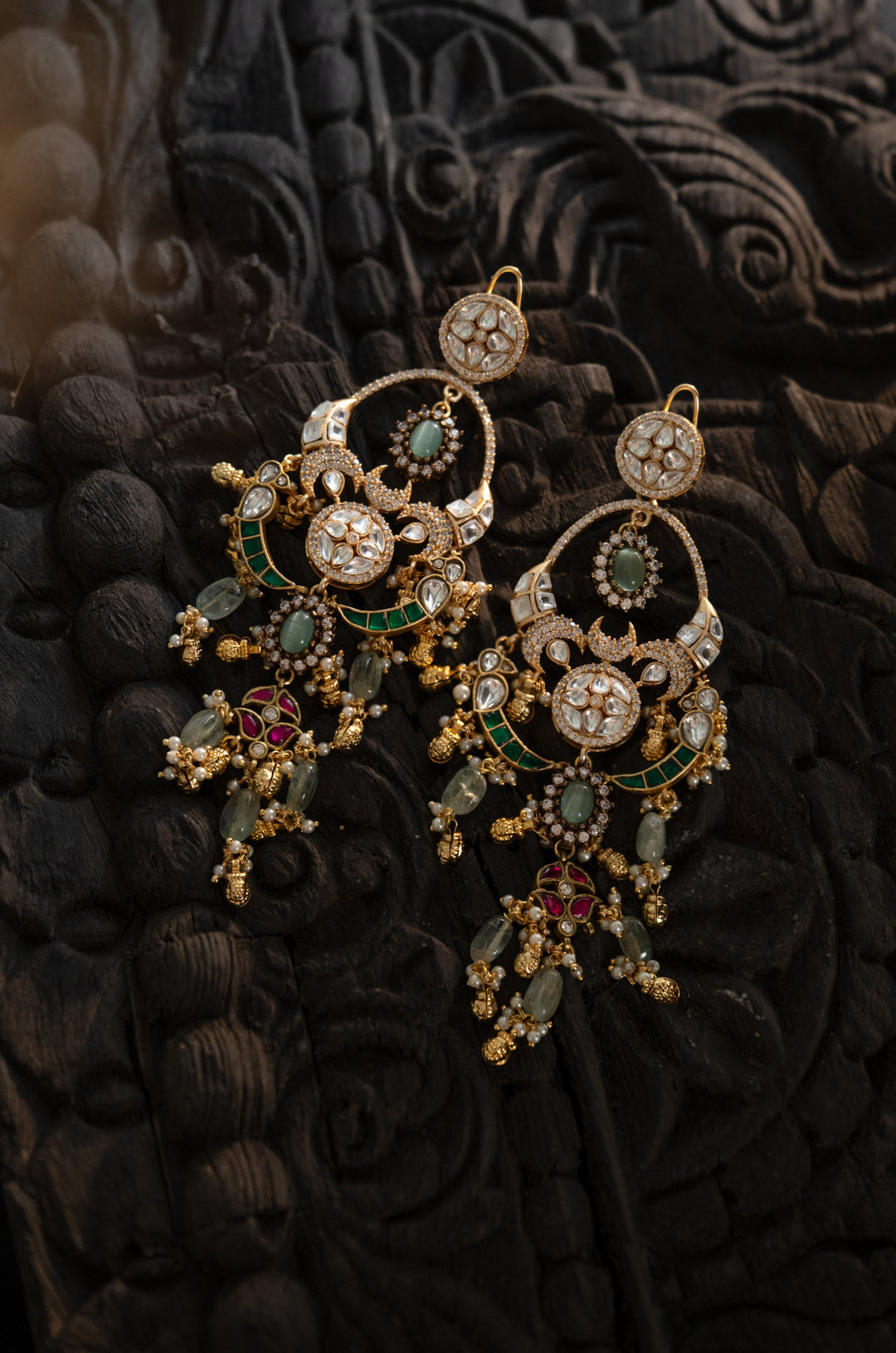 Abhisha Polki Multicolored Earrings