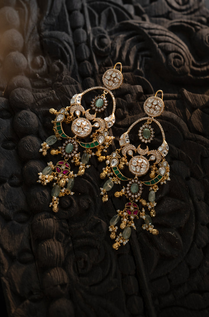 Abhisha Polki Multicolored Earrings
