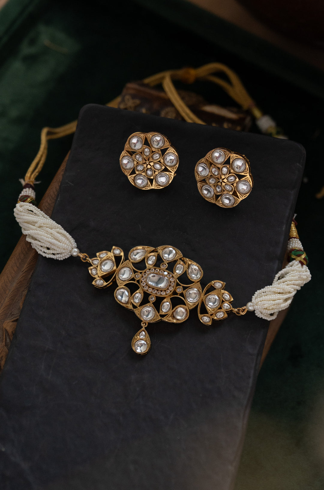 Maheen Polki Necklace Set