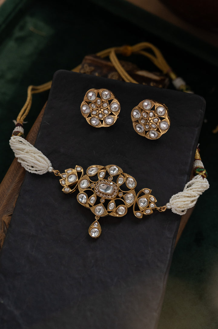 Maheen Polki Necklace Set