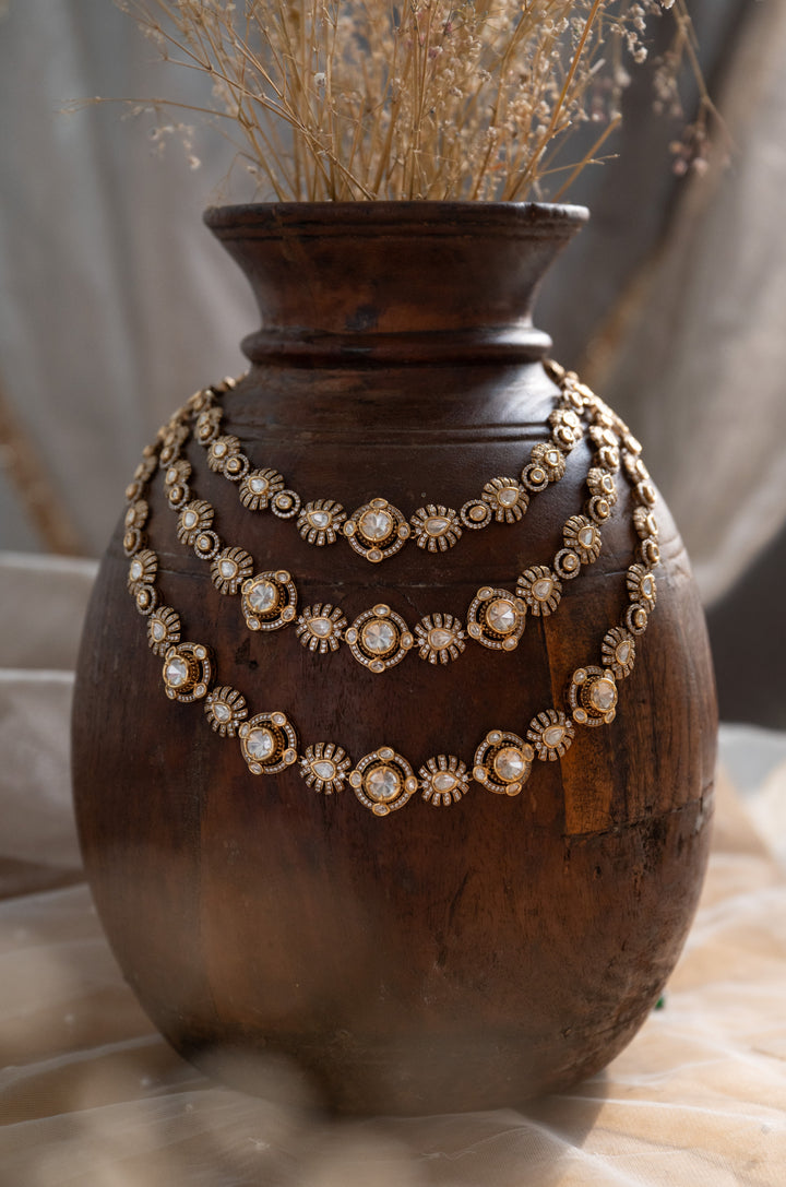 Yaalena Polki Layered Necklace Set