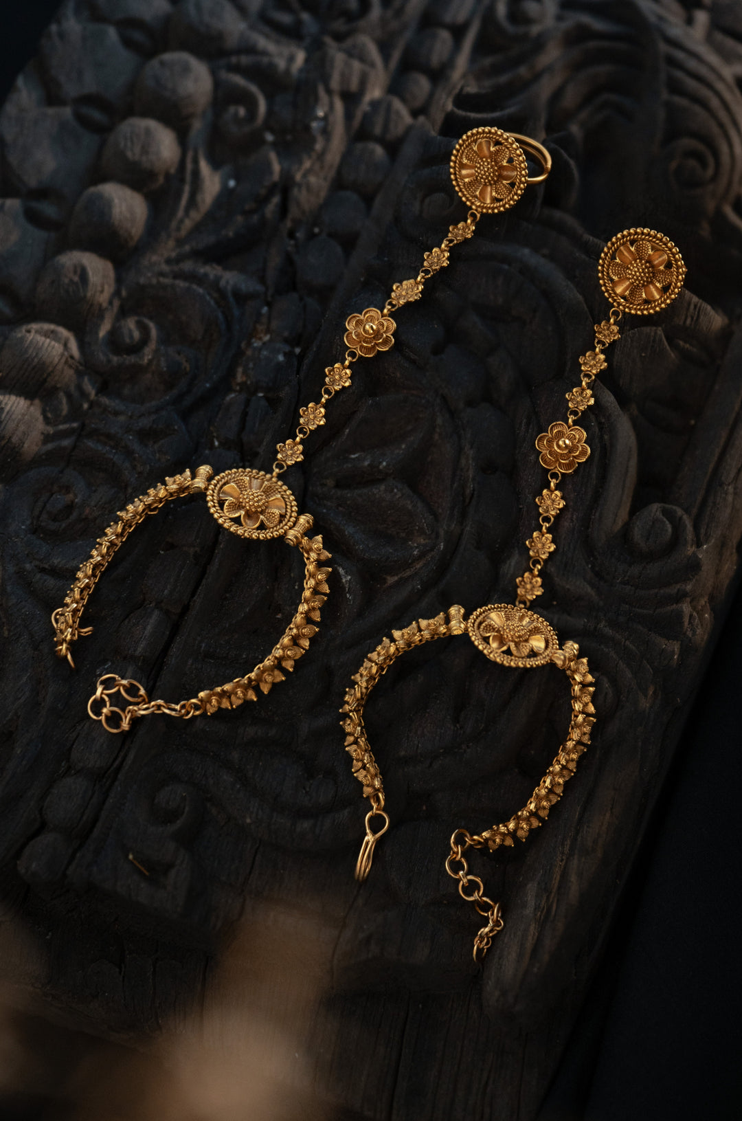 Meena Temple Hathphool Bracelet