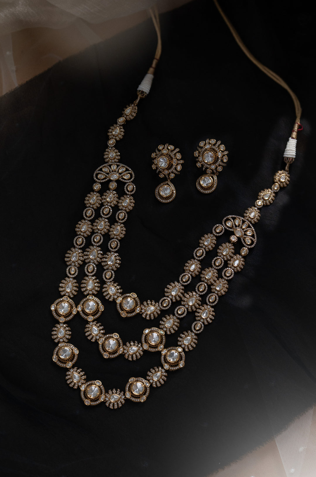 Yaalena Polki Layered Necklace Set