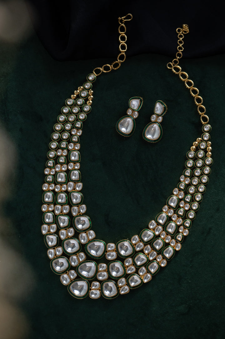 Kashi Polki Layered Necklace Set