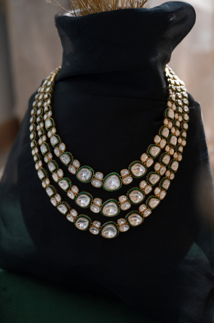 Kashi Polki Layered Necklace Set