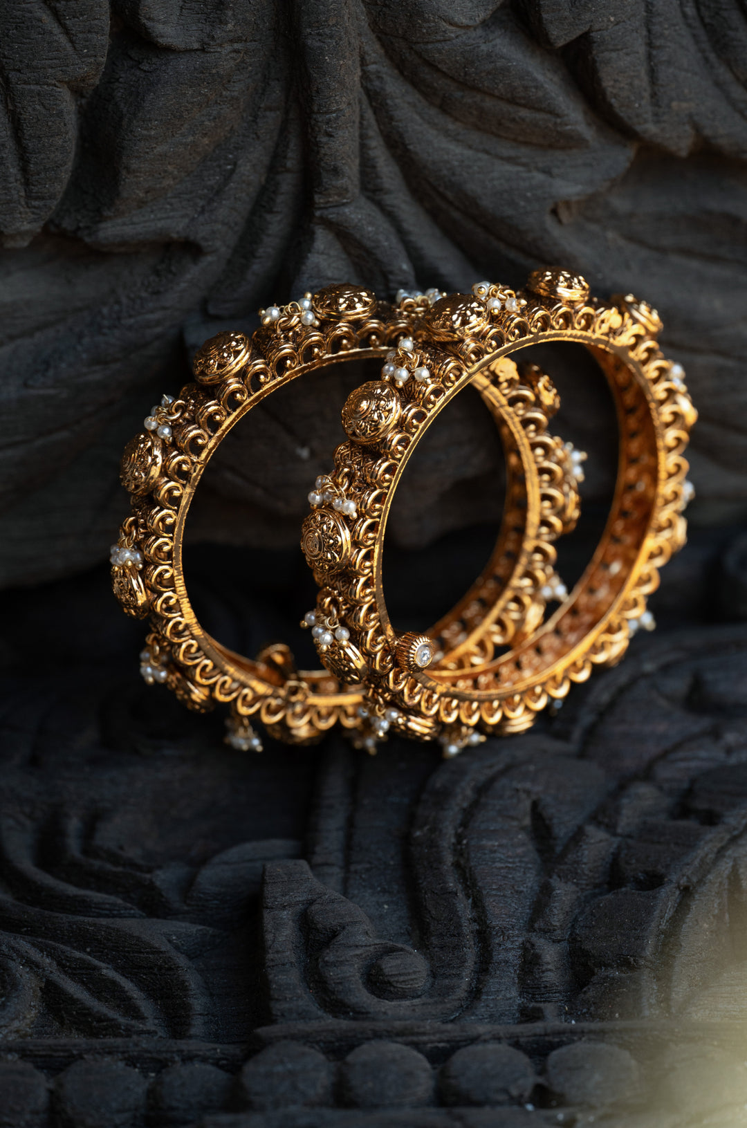 Parineeti Temple Bangles - Set of 2