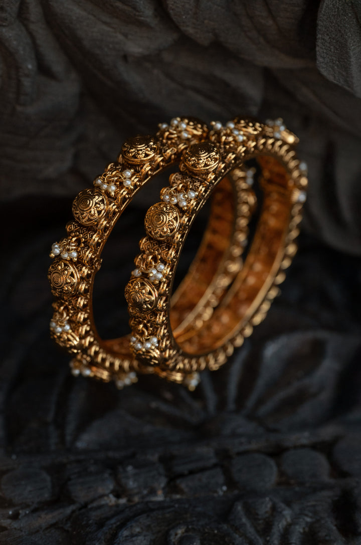 Parineeti Temple Bangles - Set of 2