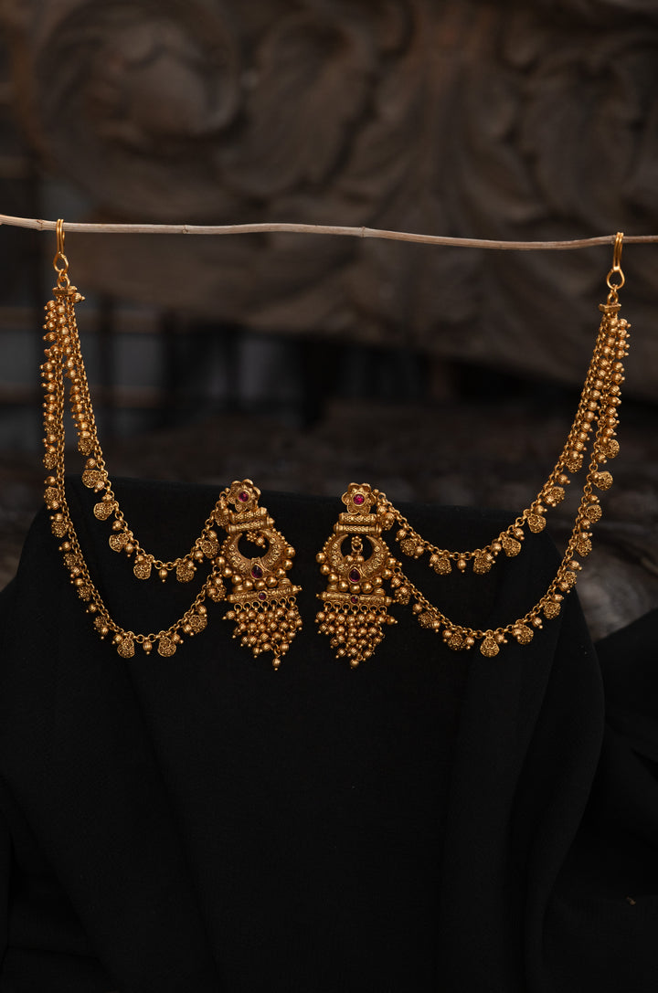 Prachika Temple Work Earrings