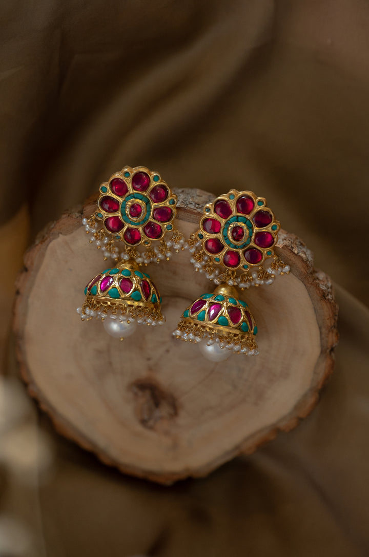 Grisha Fine Silver Jhumka Earrings
