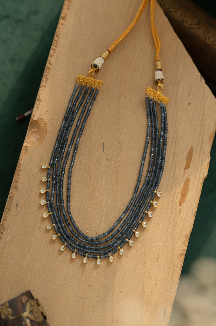 Nirvi Blue Kundan Necklace