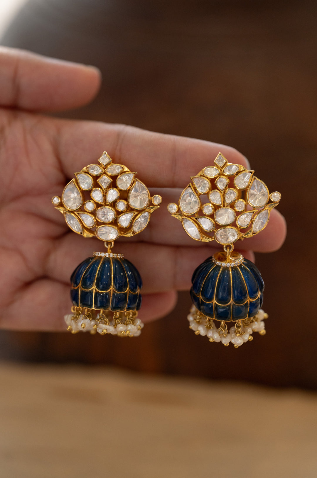 Gautami Fine Silver Jhumka Earrings