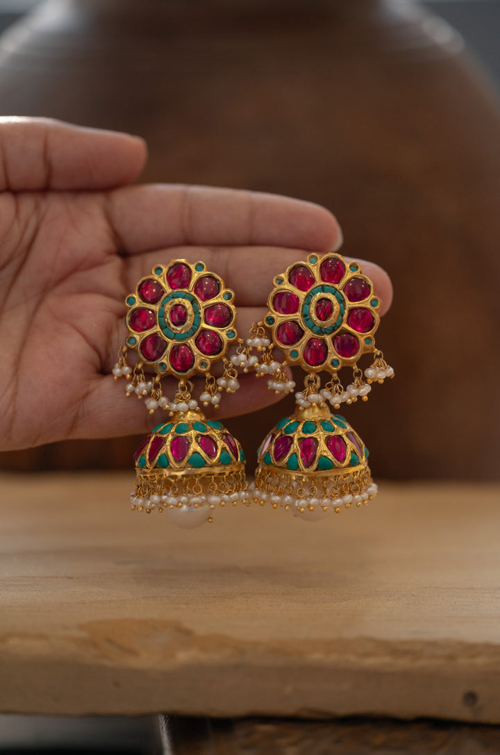 Grisha Fine Silver Jhumka Earrings