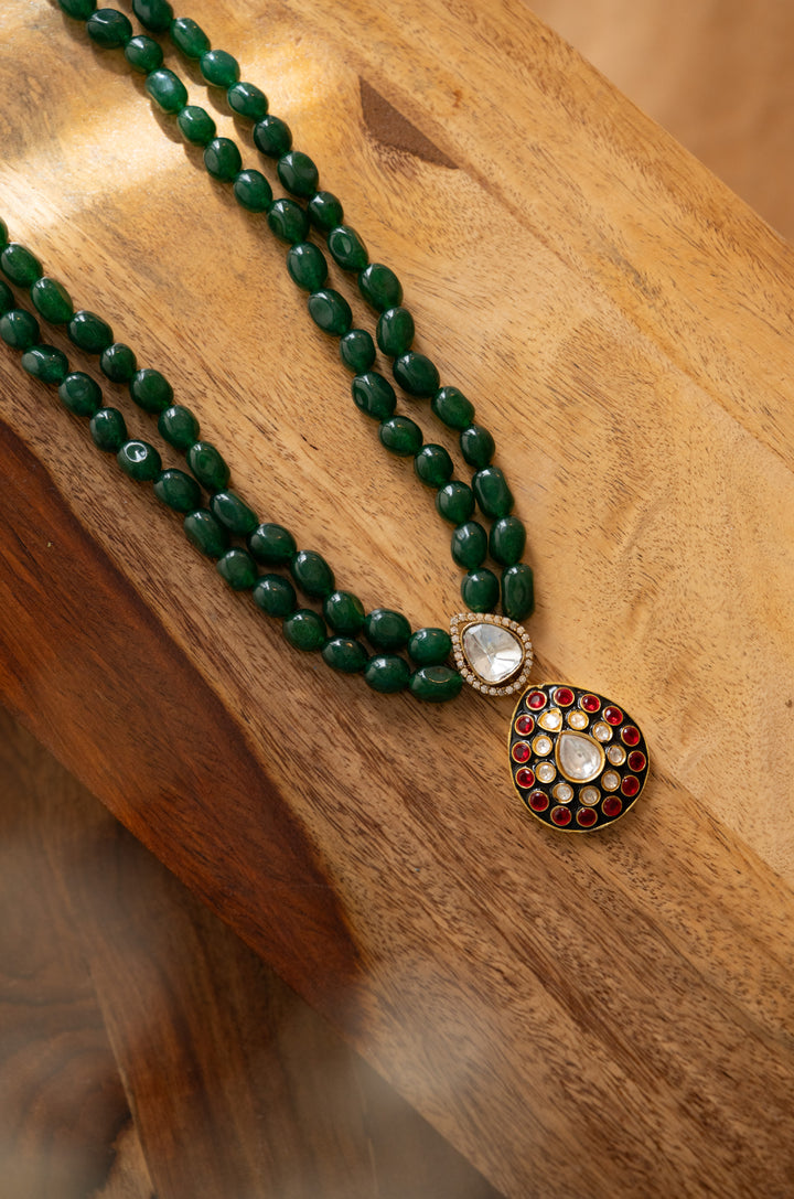 Abhay Polki Groom Necklace