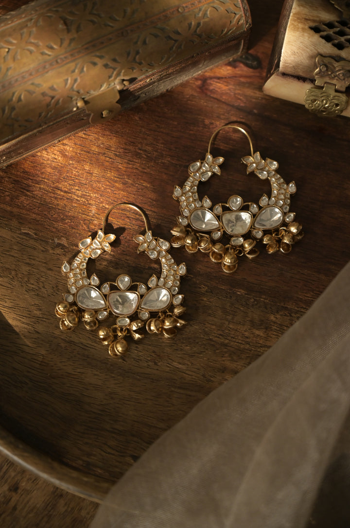 Mittali Hoop Polki Earrings