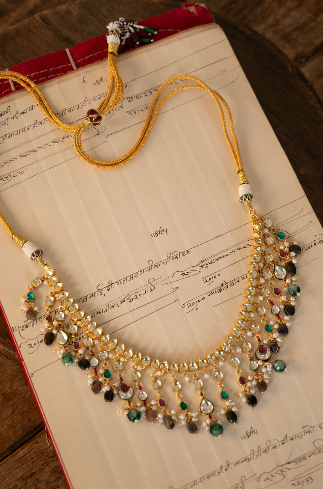 Mishthi Green Kundan Necklace