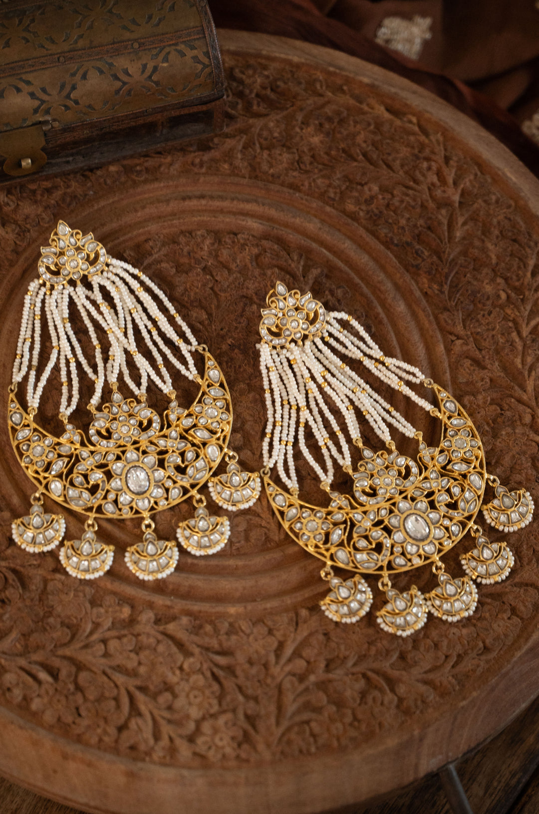 Nanika Silver Polki Chandbala
