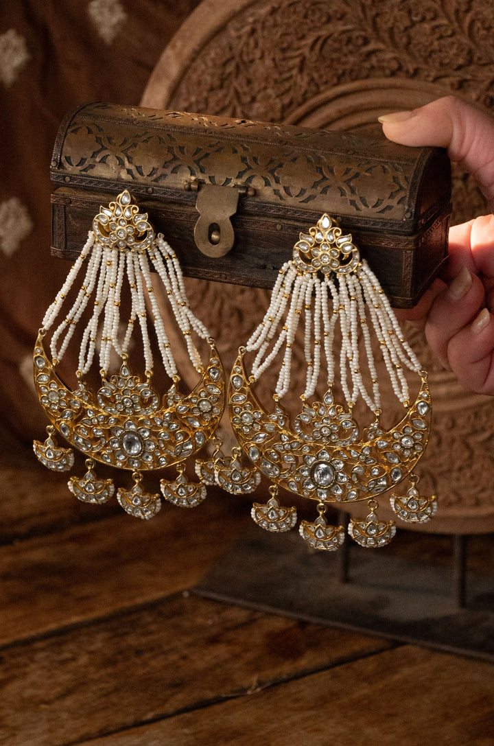 Nanika Silver Polki Chandbala