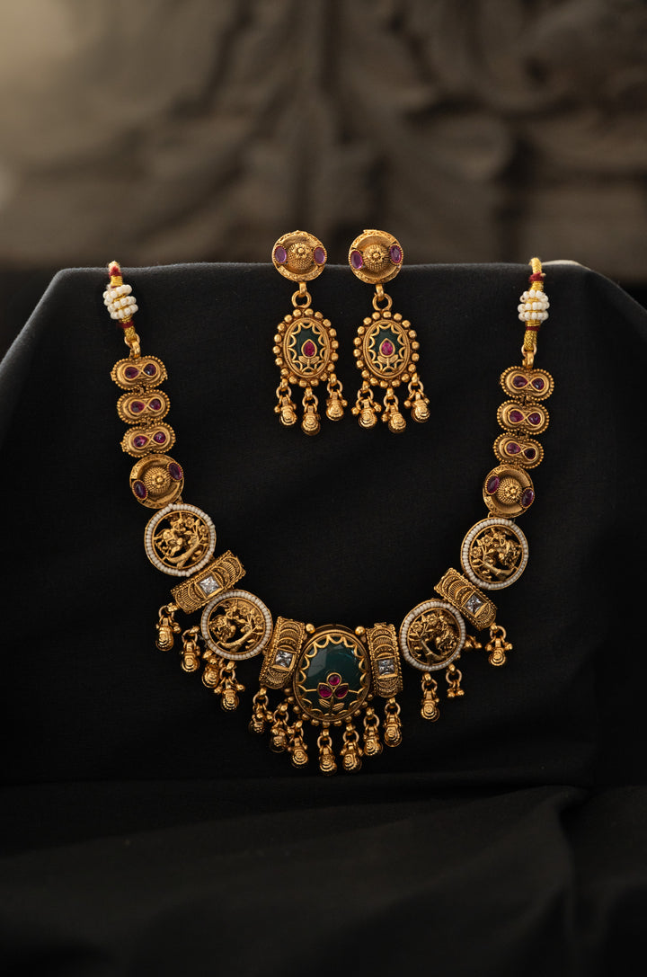 Sailjaa Temple Work Necklace Set