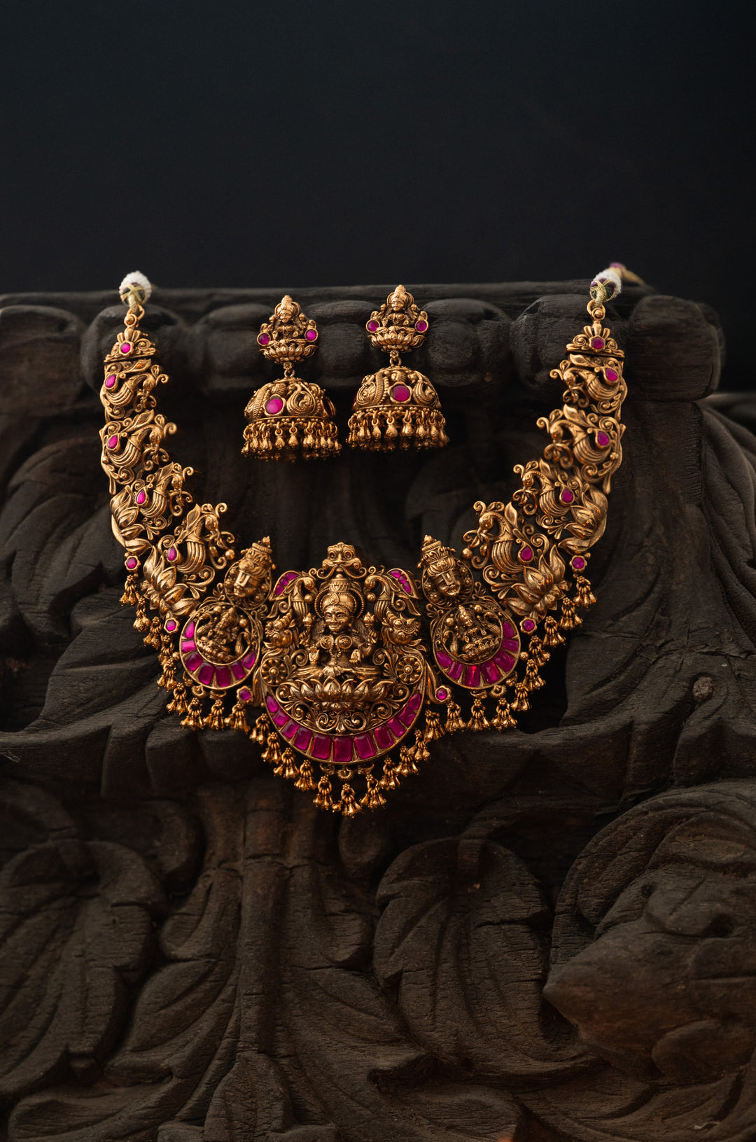 Lakshmi Temple Work Necklace Set