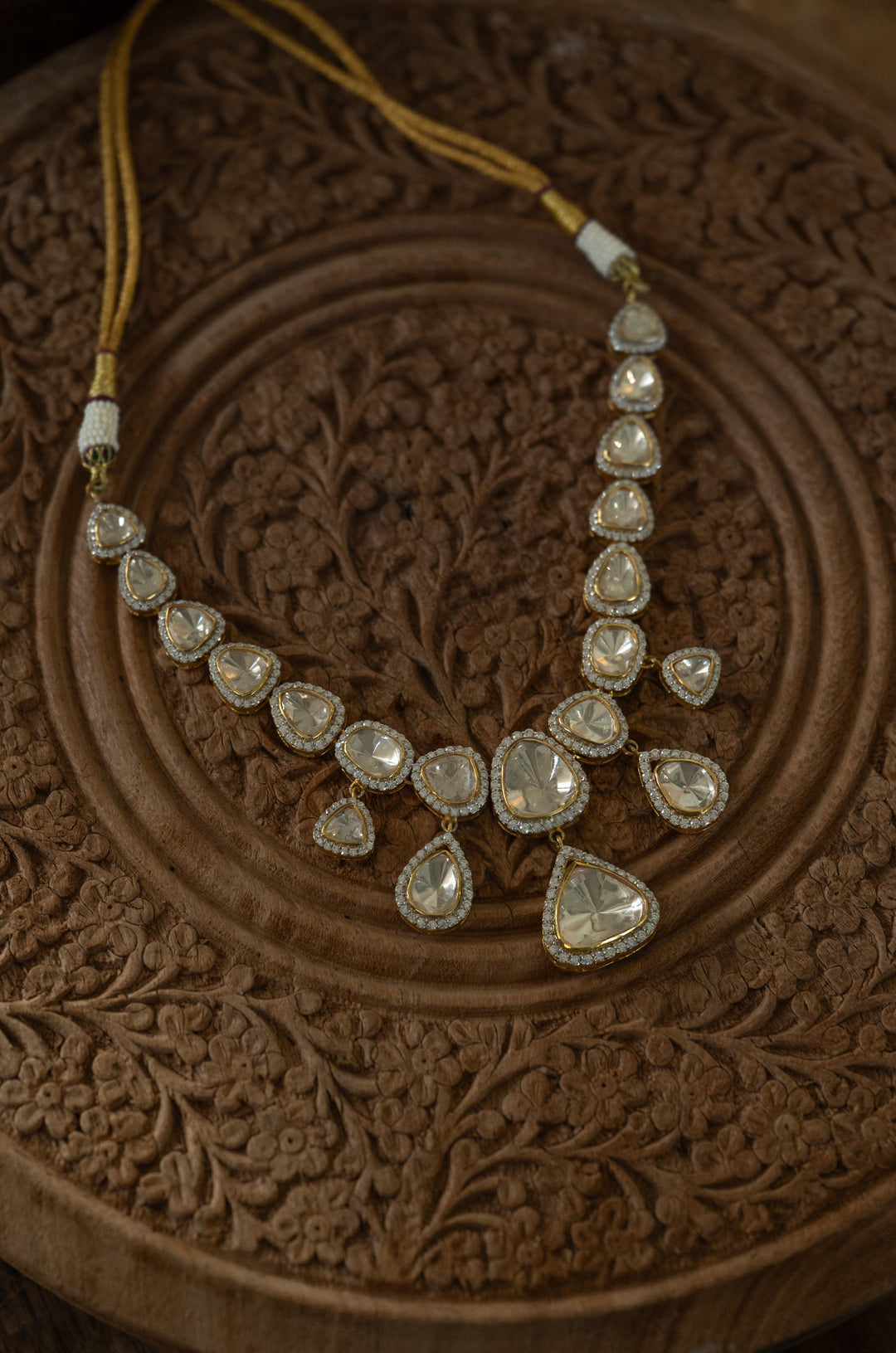 Rivya Polki Silver Necklace