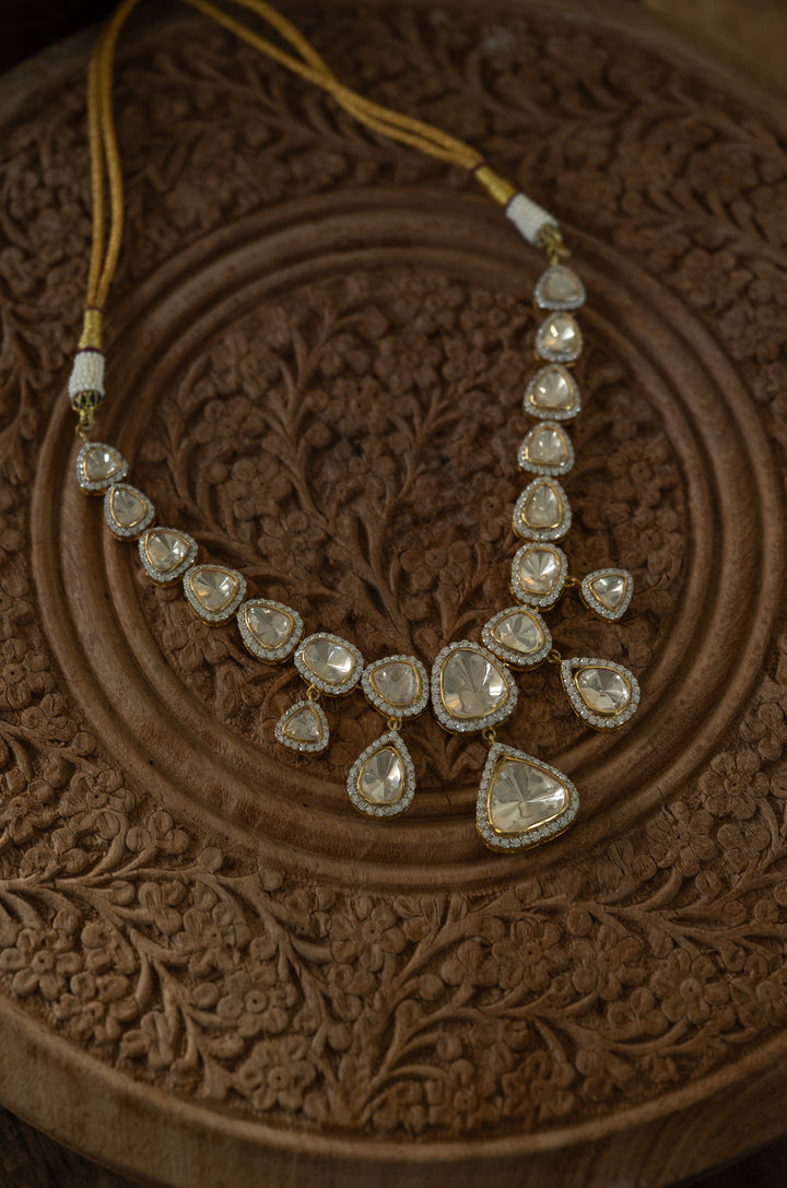 Rivya Polki Silver Necklace