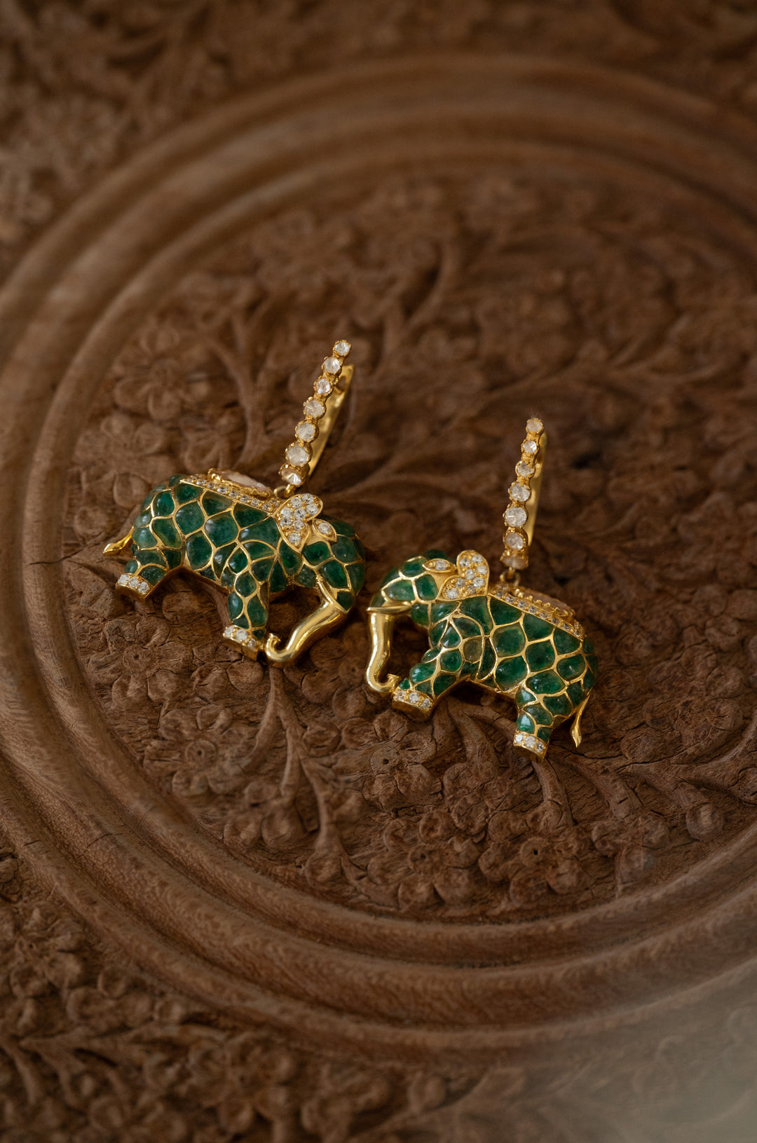 Gajj Silver Polki Drop Earrings