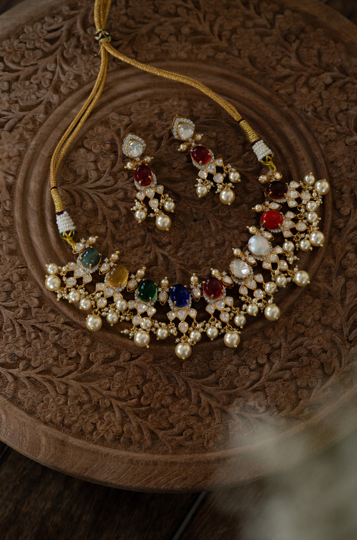 Aiza Navrattan Silver Necklace Set