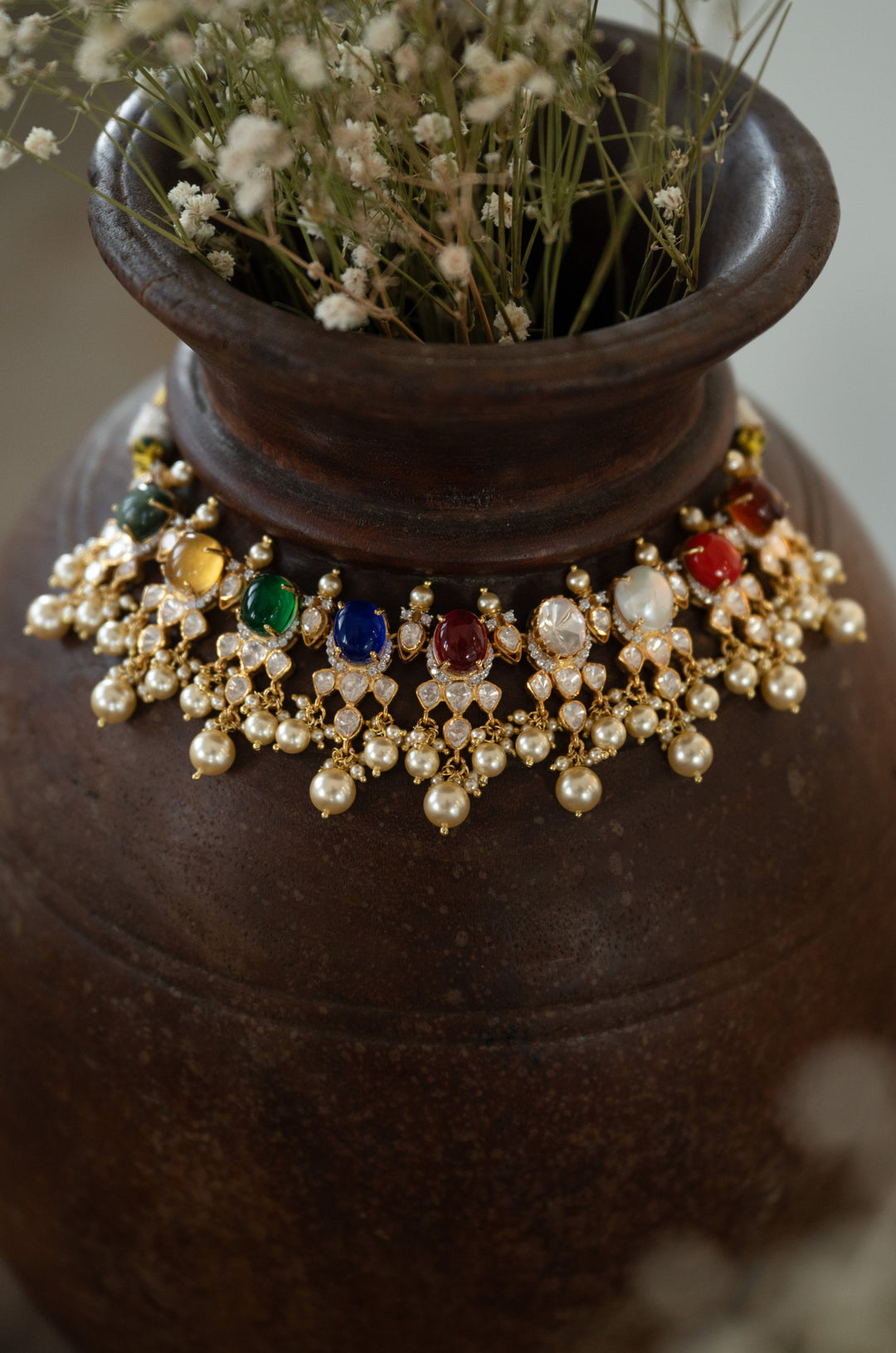 Aiza Navrattan Silver Necklace Set