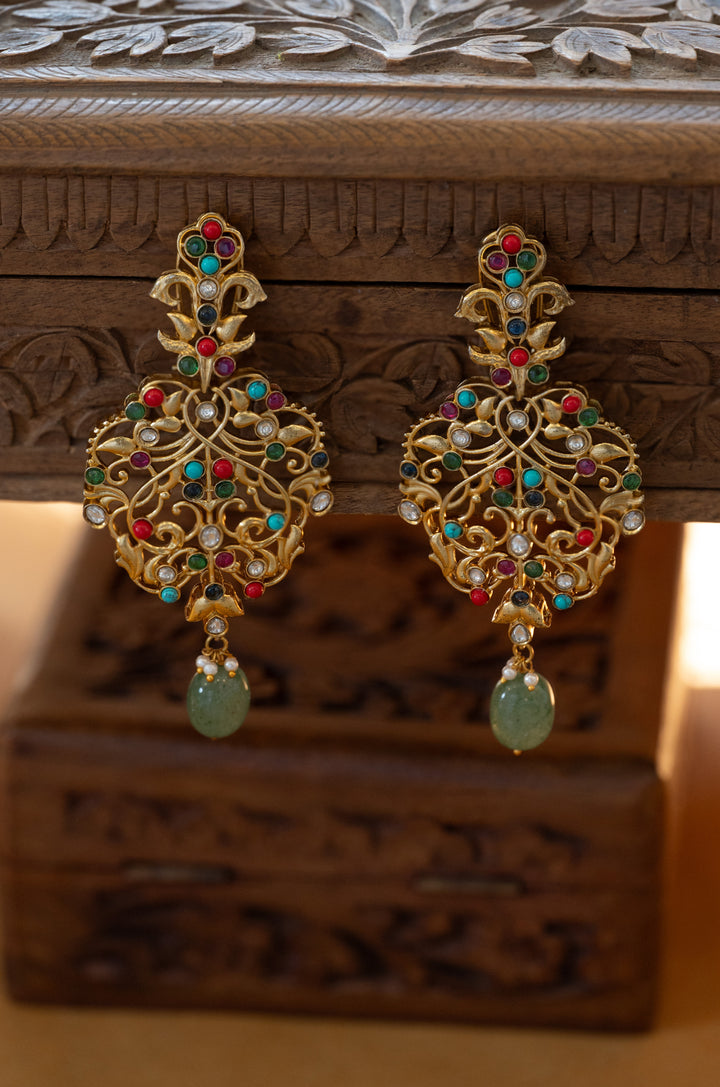 Gul Jadau Earrings