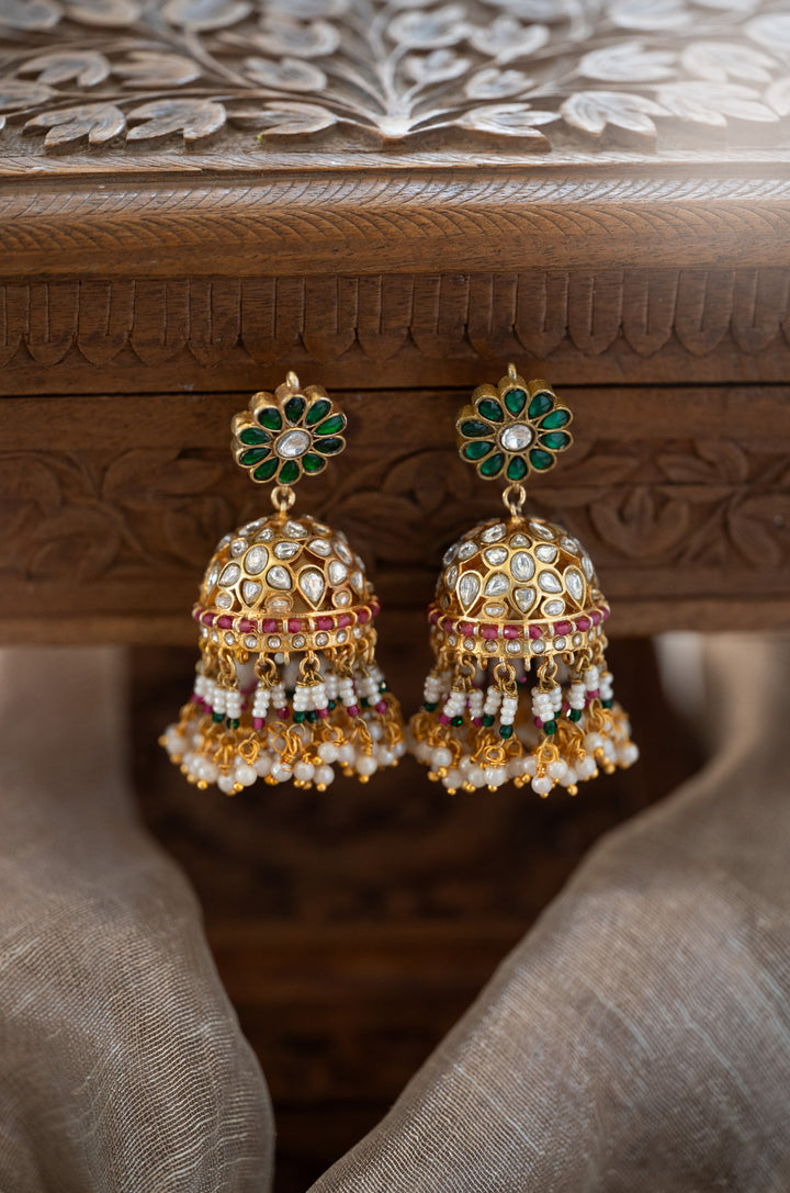 Sharvari Kundan Jhumka Earrings