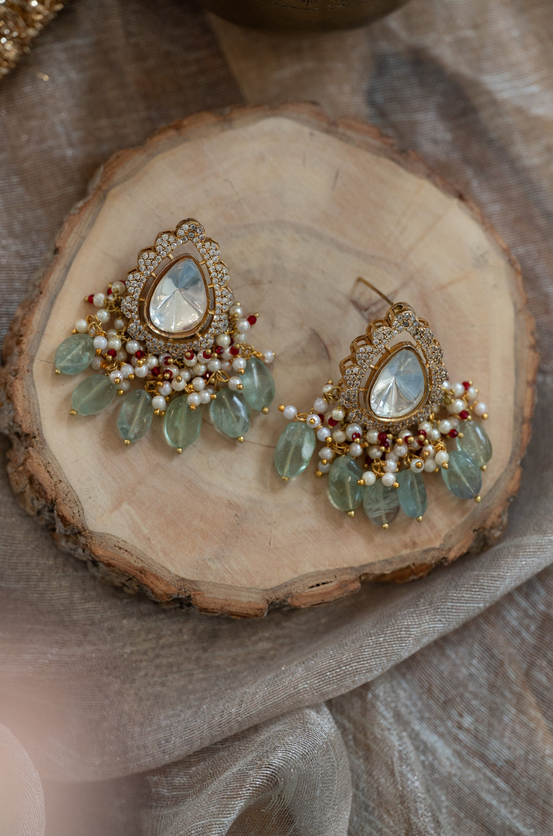 Bahar Polki Drop Earrings