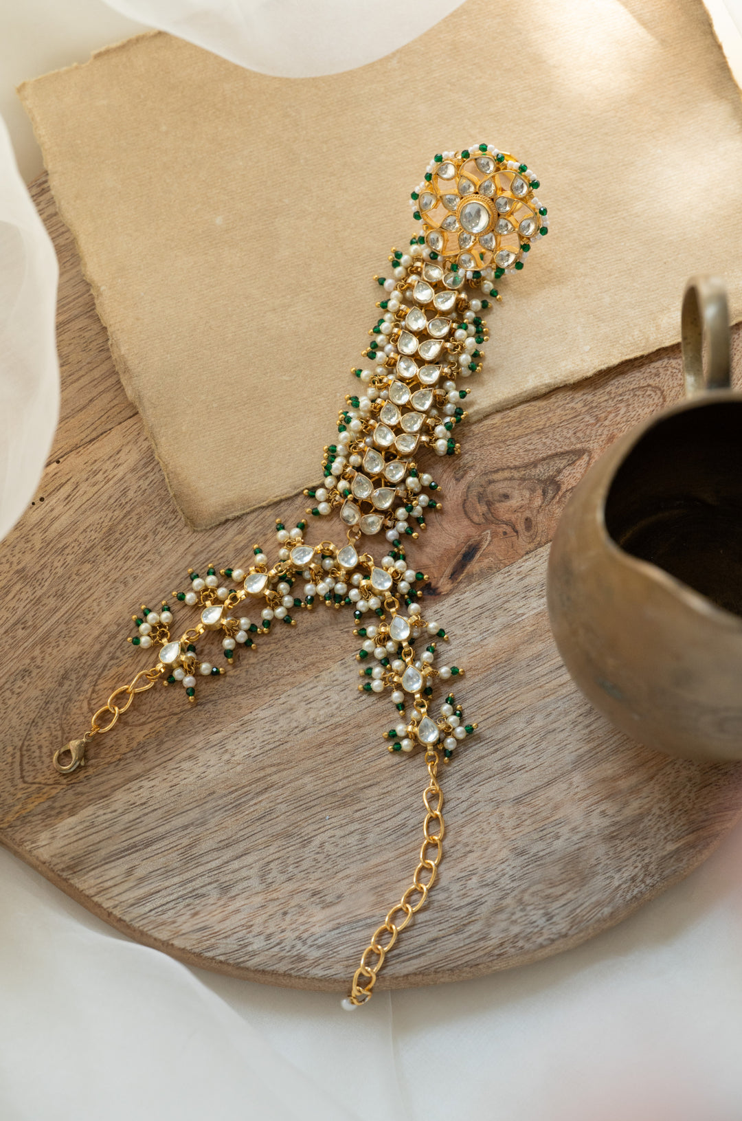 Nazakat Kundan And Pearls Hathphool