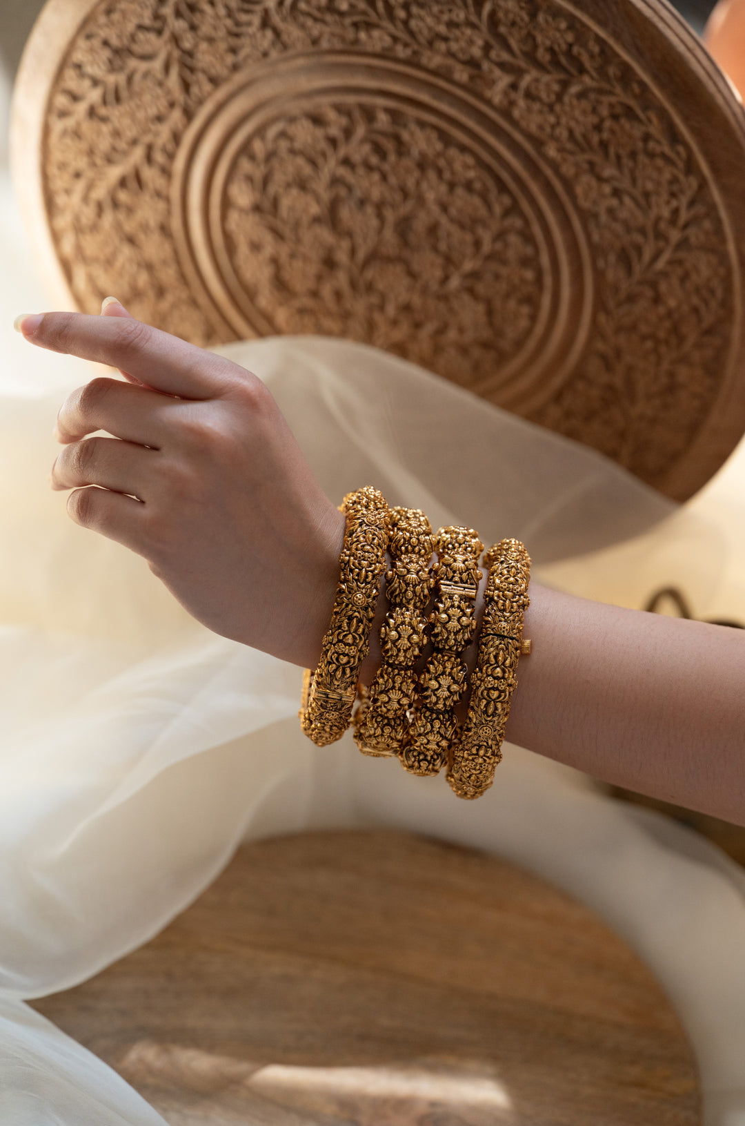 Latika Temple Work Bangles