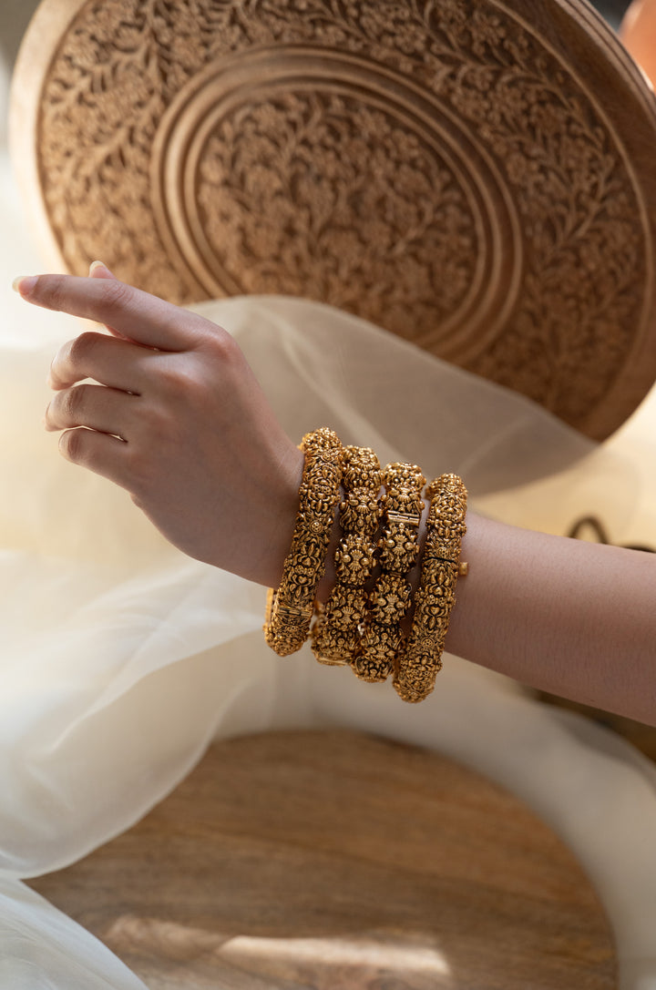 Latika Temple Work Bangles