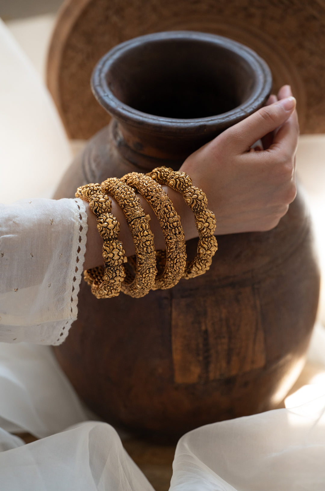 Latika Temple Work Bangles