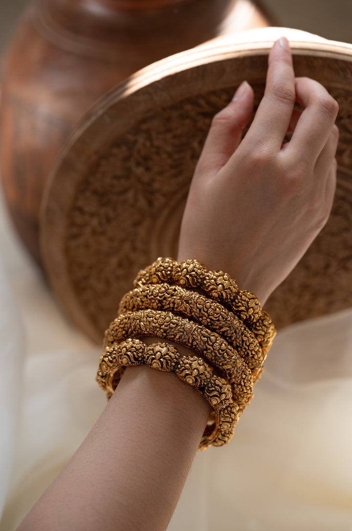 Latika Temple Work Bangles