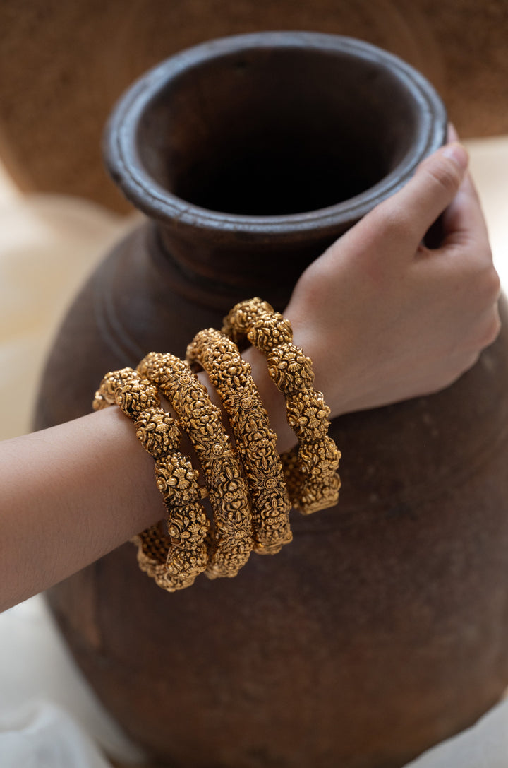 Latika Temple Work Bangles