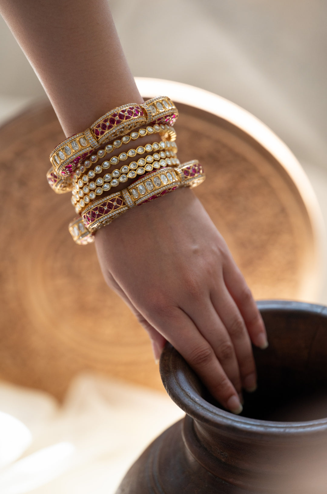 Sadhvika Polki Bangles
