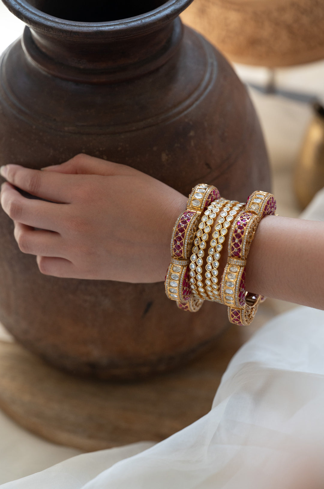 Sadhvika Polki Bangles