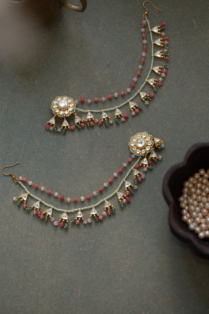 Ezra Multicolored Kundan Earrings