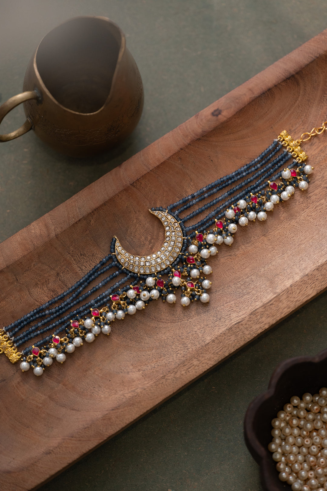 Neelambari Crescent Choker Necklace