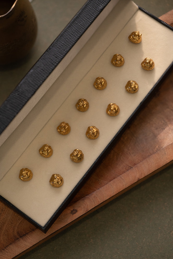 Lion Motif Buttons - Set of 12
