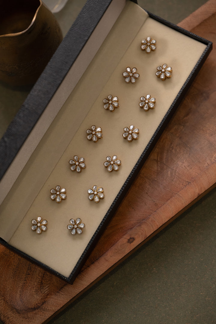 Madhav Floral Motif Buttons - Set of 12