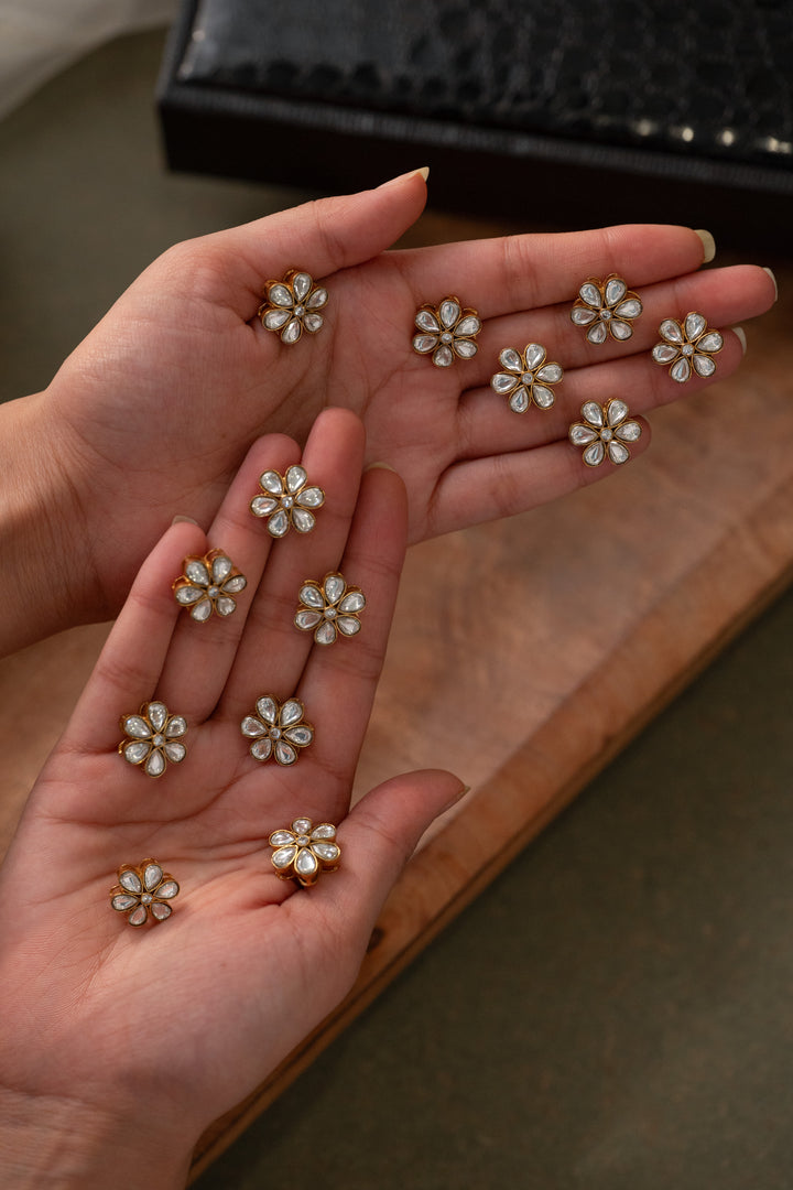 Madhav Floral Motif Buttons - Set of 12